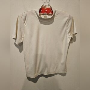 L.L.BEAN WOMEN'S VINTAGE SUPIMA COTTON MOCK TURTLENECK TOP SIZE SMALL